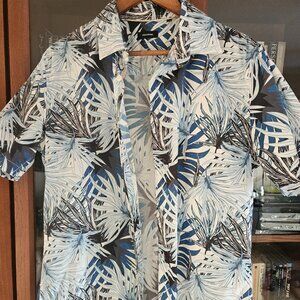 Men's Matinique Tropical Button Down Short Sleeve Size L